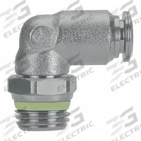 AIGNEP USA Push-Fit Elbow Fitting: 4 mm OD x 5 mm Pipe Size, Push-to-Connect x MBSPP, Silver (MPN 60115-4-M5). Key specifications — Brand: AIGNEP USA; Thread Size A: M5.