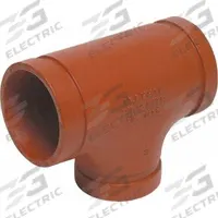 GRUVLOK Metal Pipe Tee: Tee, 2 1/2 in x 2 1/2 in x 1 in, Carbon Steel, EPDM Seal (MPN 0390017267). Key specifications — Brand: GRUVLOK; Pipe Fitting Material: Carbon Steel; Fitting Pipe Size: 2-1/2 in x 2-1/2 in x 1 in.