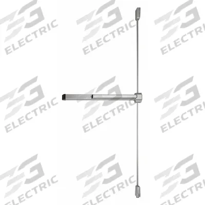 VON DUPRIN Surface Vertical Rod: 4 ft Max Door Wd - Surface Vertical Rod Push Bars