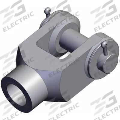 SMC Knuckle Joint: Fits 100 mm Bore Dia, M26 x 1.5 Thread Size, Y-10D - Clevis Mounting Hardware