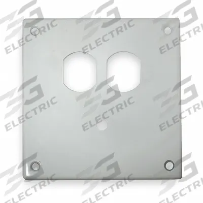 HUBBELL WIRING DEVICE-KELLEMS Duplex Receptacle/Telephone Wall Plate: White, 2 Gang, 1 Port - Wall Plates for Telephone & Coaxial Jacks