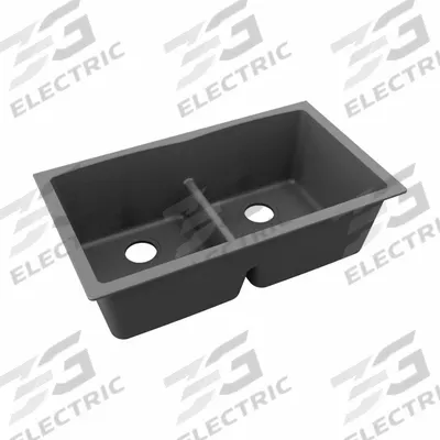 ELKAY Sink: 33 in Overall Lg, 19 in Overall Wd, 10 in Bowl Dp, 15 1/4 in Bowl Lg - Two-Bowl Counter-Mounted Kitchen & Bar Sinks without Faucets