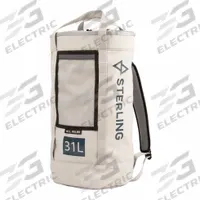 STERLING ROPE Rope Bag: Gray, Rope Tie-Off, 19 1/2 in Overall Ht, 11 in Overall Dia (MPN MDBAGROPE3GY31). Key specifications — Features: Rope Tie-Off; Material: Polyester; Color: Gray.