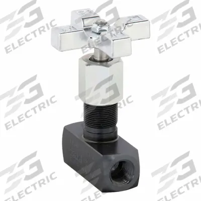 Parker Metering Valve: 8 gpm Max Flow Rate, 3/8 in NPT, 3/8 in NPT, 5,000 psi Max Pressure - Precision Needle Flow Control Valves