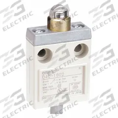 OMRON Roller Plunger Limit Switch: Roller Plunger, Metallic, Momentary, D4C (MPN D4C1602). Key specifications — attr1019632: OMRON; attr1019639: 9.8 ft Cable (SJT(O)); attr1019655: Stainless Steel; attr1023447: D4C.