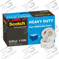 SCOTCH Shipping Packaging Tape, PK 6: 3.1 mil Tape Thick, 1 7/8 in x 54 5/8 yd, 48 mm x 50 m, 6 PK (MPN 3850-CS36). Key specifications — Brand: SCOTCH; Tape Color: Clear; Tape Series: 3850.