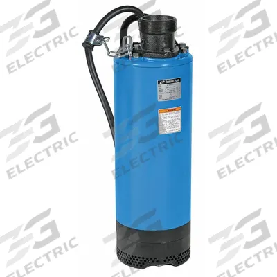 TSURUMI Plug-In Utility Pump: 2 hp, 1/4 in Max. Dia. Solids, Continuous Duty, 115V AC - Heavy-Duty Submersible Electric-Operated Dewatering Pumps
