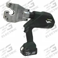GREENLEE Cordless Crimping Tool: 18 V, Dieless Head, 500 kcmil Max Copper, Open Head, 6 ton Force (MPN EK6ATLX11). Key specifications — attr532196: Yes; attr557685: 6 AWG; attr557684: 6 AWG; attr557683: 500 kcmil; attr557682: 400 kcmil; attr532165: Makita 18V LXT; attr532179: (2) Batteries; attr532210: Gator.