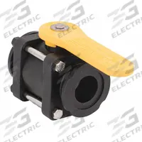 BANJO Manual Two-Way Ball Valve: 2 in, Polypropylene, Straight, Flange x Flange, Three-Piece, Lever (MPN MV200CF). Key specifications — Brand: BANJO; Handle: Lever.