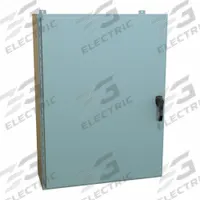 HAMMOND Enclosure: Steel, 48 in x 36 in x 12 in, NEMA 12/13/3R/4, Solid Cover, Hinged (MPN HW483612GYHK). Key specifications — Closure Method: Handle; Brand: HAMMOND; Knockouts: Not Included.