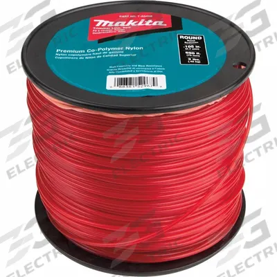MAKITA Trimmer Line: Co-Polymer Nylon, 0.105 in Dia, 690 ft Overall Lg, Round - String Trimmer Line
