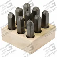C.H. HANSON Hand Stamp Kit: 0 to 8 (With 6 Serving as 9), 1/2 in Character Ht, 4 in Shank Lg, Steel (MPN 26681). Key specifications — Brand: C.H. HANSON; Material: Steel; Characters Included: 0 to 8 (With 6 Serving as 9).