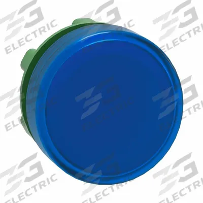 SCHNEIDER Pilot Light Head: 22 mm Panel Mounting Hole Dia, Blue, Smooth, LED - Pilot-Light Heads