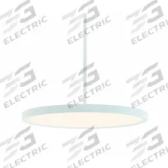 AFX INC. EDGE ROUND PENDANT: 23 3/4 in Dia, 62 in Ht, Black, 3,300 lm, 3000K/4000K/5000K, 40 W (MPN EGRP24LAJUDWH). Key specifications — attr1257651: 120 to 277V AC; attr1257625: AFX INC.; attr1257628: 3000K; attr1257630: Yes; attr1257619: Black.