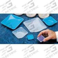 EAGLE THERMOPLASTIC Weighing Dish: Non-Sterile, Polystyrene, 20 mL Capacity, Square, Blue (MPN WB-158-B). Key specifications — Brand: EAGLE THERMOPLASTIC; Color: Blue; Material: Polystyrene; Boat Shape: Square; Includes Finger Tab: Not Included.