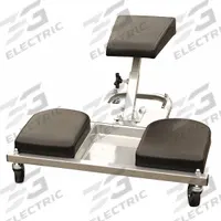 Knee Saver Work Seat: Heavy-Duty, Adjustable, 300 lb Max Load Capacity (MPN 78032). Key specifications — Frame Material: Steel; Seat Adjustability: Adjustable; Duty Rating: Heavy-Duty; Dimensions: 14-1/2 in x 22 in x 23 in; Brand: KEYSCO TOOLS.