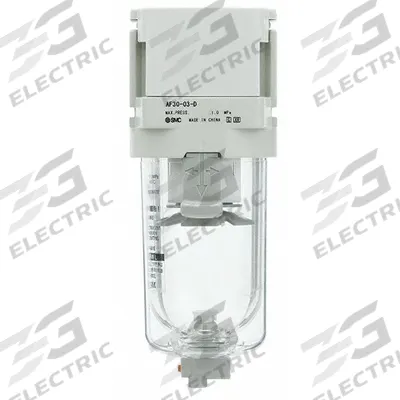 SMC Air Filter: Coalescing, 3/8 in NPT, 5 micron, 145 psi Max Op Pressure, Metal Bowl - SMC FRL Air Filters