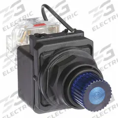 DAYTON Pilot Light: 30 mm Panel Mounting Size, Blue, LED, 120 V AC Max Volt Rating (Supply) (MPN 30G428). Key specifications — Series: Dayton; Brand: DAYTON; Includes Push-To-Test: Push-To-Test Included.
