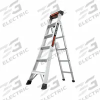 LITTLE GIANT Combination Ladder: 3 Configurations, Aluminum, 300 lb Load Capacity, 22 lb Wt (MPN 14906-001). Key specifications — Brand: LITTLE GIANT; Included Features: Rotating Wall Pad.