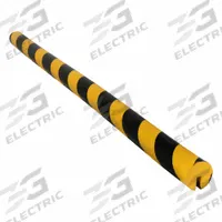 APPROVED VENDOR Corner Guard: Rounded, Self-Adhesive, Polyurethane Foam, 1.63 in Thick, Black/Yellow (MPN 31CA20). Key specifications — attr1072198: APPROVED VENDOR; attr1072199: Yellow; attr1072211: Self-Adhesive.