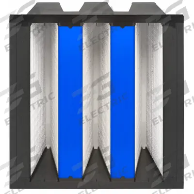 GRAINGER V-Bank Air Filter: 12 in x 24 in x 12 in, Fiberglass, Single Header - MERV 14 V-Bank Air Filters
