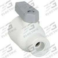 LIQUIFIT Manual Two-Way Ball Valve: 1/4 in, Polypropylene, Straight, Push x FNPT, Two-Piece, Lever (MPN LFPP4VFC2). Key specifications — Brand: LIQUIFIT; Handle: Lever.