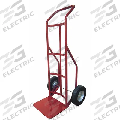 Dayton General Purpose Hand Truck: 800 lb, Flow-Back Handle, Red, Steel, Pneumatic - General Purpose Hand Trucks