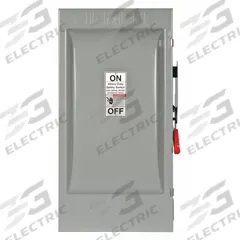 SIEMENS Safety Switch: Fusible, 200 A, Single Phase, 240V AC, Galvanized Steel, Indoor (MPN HF224J). Key specifications — Brand: SIEMENS.