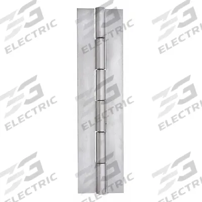 MARLBORO Piano Hinge: Stainless Steel, 60 in Leaf Ht - Full Surface-Mount Piano Hinges