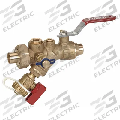NUTECH Ball Valve w/ Combination Strainer: 1/2 in Nominal Valve Size, Forged Brass - Brass Strainer/Ball Valves