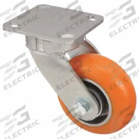 APPROVED VENDOR Plate Caster: Debris-Resistant/Quiet-Roll, Swivel, Polyurethane, 5 in Wheel Dia (MPN CDP-G-97). Key specifications — Wheel/Tread Color: Orange; Brand: APPROVED VENDOR; Roll Up: Swivel.