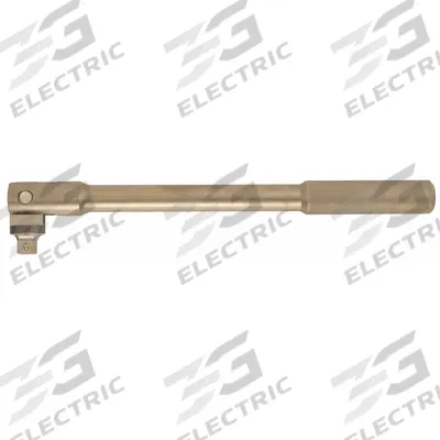 AMPCO Universal Joint: 3/8 in Drive, 8 1/2 in Lg, Smooth Grip, Aluminum Bronze - Non-Sparking Flex-Head Breaker Bars