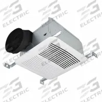Exhaust Fan: Ceiling, 80 cfm_90 cfm_110 cfm_140 cfm Max, 0.5 sones, 4 Speed, Round Duct (MPN CEPD140-4). Key specifications — Brand: CANARM; Nameplate Voltage: 115V AC; Sensor Type: None; Duct Shape: Round; Heater: Without Heater; Includes: Backdraft Damper; Mounting Location: Ceiling; Number of Speeds: 4.