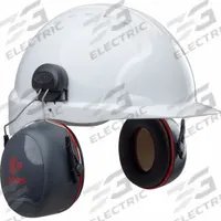 PIP Passive Earmuff: Hard Hat-Mounted Earmuff, 29 dB NRR, Foldable, Dielectric, Foam, Gray/Red, 1 PR (MPN 262-AEB040-CM). Key specifications — Sub-brand: JSP; Style: Foldable; Dielectric: Yes; Electrically Insulated: Yes; Cushion Material: Foam; Series: Sonis 3; Cup Color_Original: Gray/Red; Features: Twin-Point-Mounted Ear Cups.