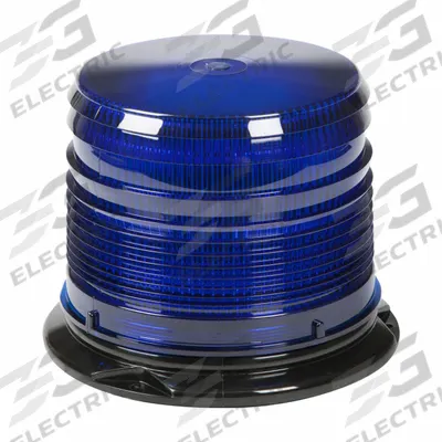 GROTE Flashing Beacon: Flashing Beacon, Blue, 6 3/8 in Overall Wd, 4 7/8 in Overall Ht - Vehicle Flashing Beacons