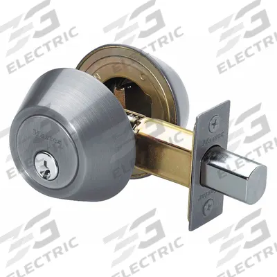 MASTER LOCK Deadbolt Lock: Cylindrical, 1 3/8 in Door Thick - Max - Standard Cylindrical Deadbolts