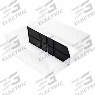 QUANTUM STORAGE SYSTEMS Long Bin Dividers: 16 in x 6 in, 15 in Overall Wd - Plastic Shelf Bin Dividers