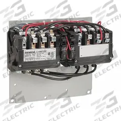 SIEMENS NEMA Magnetic Contactor: Reversing, 3 Poles, NEMA Size 1-3/4, 40 A, 240V AC (MPN 43EP32AG). Key specifications — Brand: SIEMENS.
