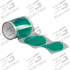 TAPECASE Film Tape: Disc, 4 in Dia, 3.3 mil Thick, Polyethylene Film, Silicone, Green, 50 PK (MPN 15C644). Key specifications — Series: A.
