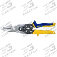 IRWIN Aviation Snip: Straight, 10 in Overall Lg, 1 1/4 in Cutting Lg, Steel, Multi-Component, Steel (MPN 2073113). Key specifications — attr308531: Multi-Component; attr308530: Steel; attr308532: Steel; attr308533: Yes; attr308535: Plastic; attr308541: 23 ga (Stainless Steel); attr308546: Straight; attr324897: IRWIN.