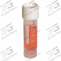 GLOBE SCIENTIFIC Test Tube: Test Tube, Polypropylene, 5 mL Capacity - mL, Conical, Colorless, White (MPN 6104SP). Key specifications — Brand: GLOBE SCIENTIFIC; Graduated: Yes; Closure Color: White; Includes: Attached White Screw Cap; Includes Closure: Yes; Body Color: Colorless; Bottom Shape: Conical; Body Material: Polypropylene.