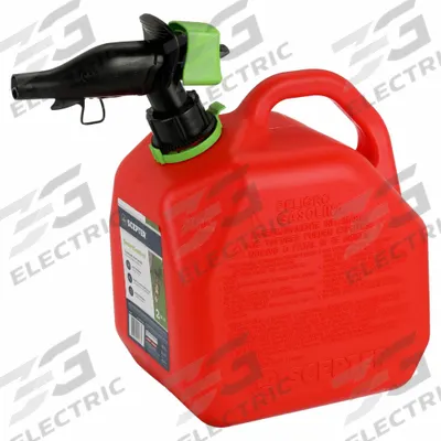 SCEPTER Gas Can: 2 gal Capacity, Gasoline, Polypropylene - Pull-Trigger Plastic Fuel & Gas Cans