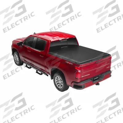 LUND Tonneau Cover: Roll-Up Style, Vinyl, Black, Bolt-On, 85 1/2 in Lg - Roll-Up Tonneau Covers