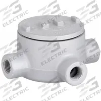 Conduit Outlet Body: Iron, GR, 1 1/2 in Trade Size, X Body, 72 cu in Body Capacity (MPN GRX150). Key specifications — Series: For Standard Body; Compatible Conduit Trade Size: 1-1/2 in; Thread Gender: Female; Hub Style: Threaded; Cover Included: Yes; Body Style: X; Connection Type: Threaded; Back Type: Round.