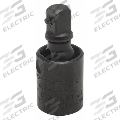 PROTO Impact Universal Joint: Black Oxide, 1/4 in Output Drive Size, Square - 1/4" Drive Flex Impact Socket Adapters