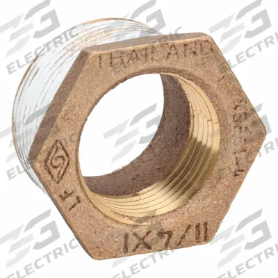 APPROVED VENDOR Metal Pipe Straight: Straight, 1 1/4 in x 1 in, Class 125, None Brass, PTFE - Threaded Low-Pressure Pipe Fittings for Potable Water with Thread Sealant