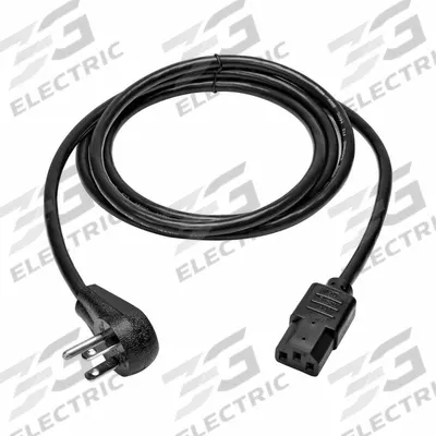 EATON TRIPP LITE Power Cord: 6 ft Lg, 3/18, 5-15P Plug, Non-NEMA Receptacle, C13 Receptacle - Electronic Equipment Power Cords
