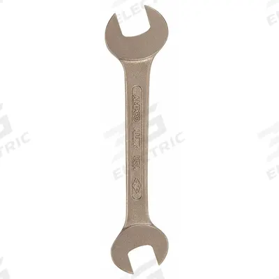 AMPCO Open End Wrench: Aluminum Bronze, Natural, 2 in_1 13/16 in Head Size - SAE, Double End, Open End Nonsparking Wrenches