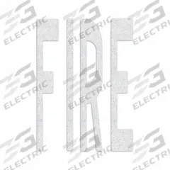 RAE Preformed Thermoplastic Pavement Markings: Fire, White, 8 ft Lg, 4 7/8 ft Wd (MPN PR-TH-3609). Key specifications — Legend: Fire; Brand: RAE; Color: White; Adhesion Method: Hand Torch; Material: Thermoplastic.