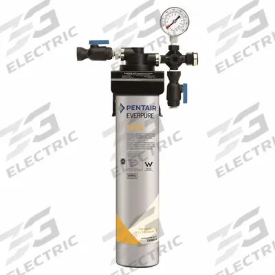 EVERPURE Water Filtration System: 5 micron, 2.5 gpm, 15,000 gal, 18 in Overall Ht - Drinking Fountain & Beverage Machine Water Filter Systems